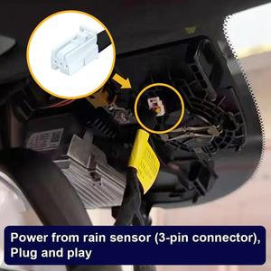 Dash Cam per <span class=keywords><strong>Mercedes</strong></span>-Benz EQA, GLA, Classe B 2024-2026, Doppia Lente 4K, Dash Cam Nascosta con G-Sensor e Connettività Wi-Fi tramite App - Product Image 2