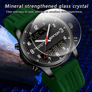 Reloj de Pulsera Sanda 9119, Nuevo Modelo para Hombre, de Lujo Ligero, con Doble Pantalla, Luminoso, Resistente al Agua, con Temporizador de Cuenta Regresiva y Alarma - Product Image 5