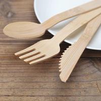 Ensemble de couverts jetables en bois naturel de qualité supérieure, écologiques et minimalistes, pour fêtes – Vente chaude de notre usine chinoise