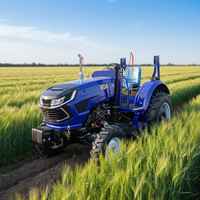 Tracteur à roues 4x4 diesel robuste avec transmission à engrenages et CVT 50-140 CV pour l'agriculture à grande échelle et le nivellement des terres