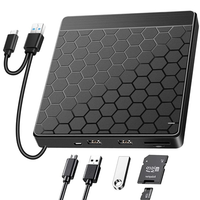 2022 nouveau lecteur DVD mince USB 3.0 et type-c Portable Hub lecteur optique dvd8X CD24X lecteur CD duplicateur DVD externe graveur