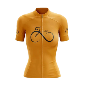 Maillot de cyclisme pour femmes à manches courtes, à séchage rapide, respirant, à motifs personnalisables, coupe ajustée exclusive, vente chaude - Product Image 1