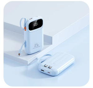 แบตเตอรี่สำรองแบบพกพาขนาด 10000mAh ชาร์จเร็ว 22.5W พร้อมสายชาร์จในตัว ไฟ LED แสดงสถานะ แบตเตอรี่สำรองสำหรับเดินทาง - Product Image 6