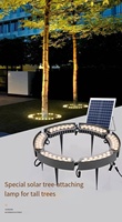 IP65 Wasserdichter Aluminium Solar-LED-Ringstrahler Warmweiß Umweltfreundliches Baumumarmungsdesign Batteriebetrieben Garten ROHS