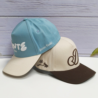 Gorra de Béisbol de Dos Tonos con Bordado Plano, Gorra Trucker, Diseño de Logotipo Personalizado con Monograma, Gorras de Béisbol Unisex de Algodón