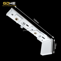 Support mural double en métal pour tringle à rideaux, support de rail à rideaux double pliable de 20 cm, support de tringle à rideaux extensible
