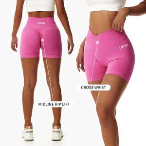 Pantalones cortos de yoga sin costuras de alta elasticidad Push up Scrunch Butt Shape - Product Image 3