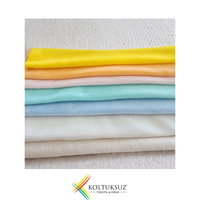 Tissu Velours Tricoté en Coton Premium Bleu 240 g/m² 80% Coton 20% Polyester Vente en Gros Rouleau de Tissu 180 cm Service OEM