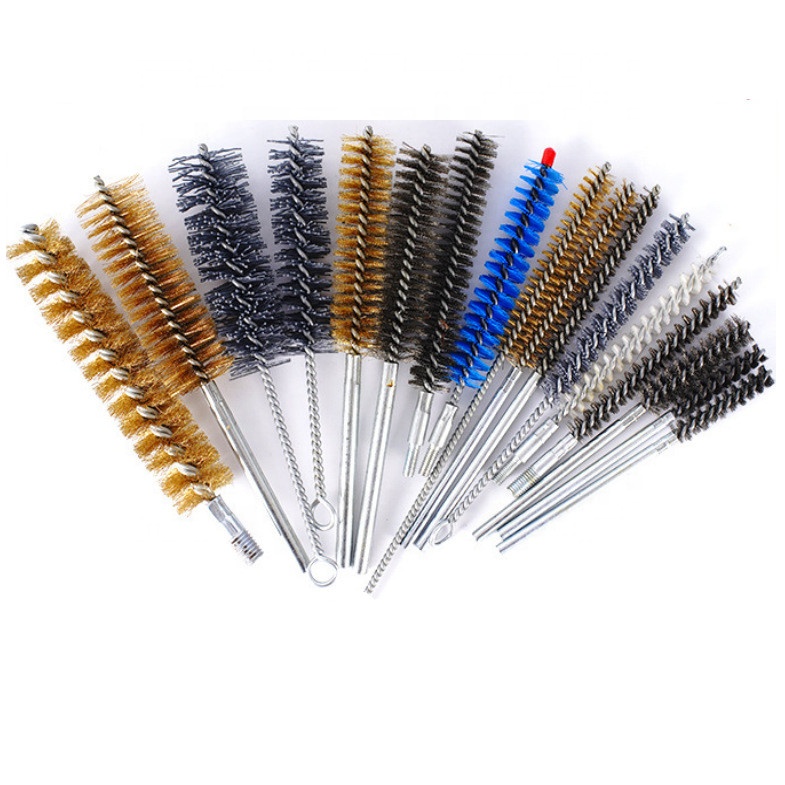 Factory Directly Steel Wire Tube Cleaning Brush Brass Wire Pipe Brush Abrasive Nylon Tube Brush