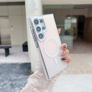 Funda de teléfono magnética translúcida con marco de Metal para Samsung S25Ultra, funda protectora A56 A36 A26 A16, diseño degradado de Color - Product Image 1