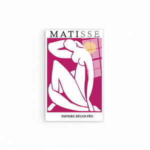 KayraHome Matisse Woman Art Print Scenic Deco Panel <b>Canvas</b> Wall Decor with Clear <b>Frame</b> Hanging Function Birthday TEMPERED GLASS - Product Image 2