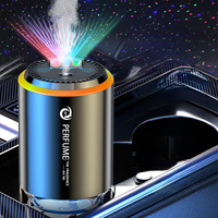 Diffuseur d'huiles essentielles silencieux à ultrasons, diffuseur d'ambiance pour voiture intelligente de luxe, couleur personnalisée, logo, éclairage ambiant