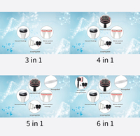 Appareil de massage et de soin de santé portable 7-en-1 infrarouge à chaleur par aspiration, Gua Sha, grattage, brosse de massage des méridiens EMS