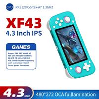 Console de jeu portable rétro XF43 open source, écran IPS 4,3 pouces, système Linux, puce RK3128, lecteur vidéo de poche portable pour PSP