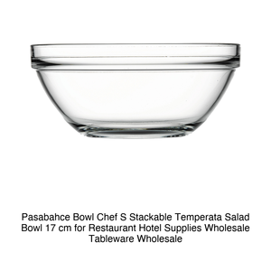 Bol à salade empilable en verre trempé Chef's Ø 17 cm Pasabahce - Product Image 2