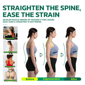 Ceinture de soutien dorsal réglable, portable, légère et respirante de haute qualité – Correcteur de posture confortable pour redresser le haut du dos - Product Image 3