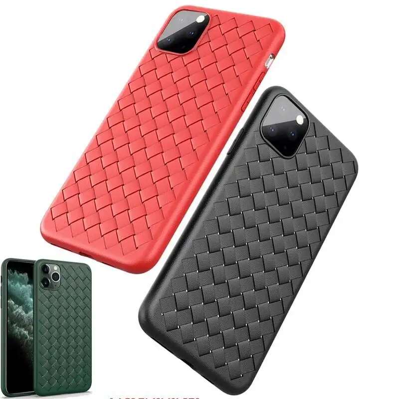 Ultra Thin Breathable Case For iPhone 14 13 Pro Max 12 Grids Weaving Soft Cover