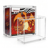 Boîte en acrylique avec couvercle magnétique pour boîte d'entraînement Elite Prismatic Evolutions ETB, lot de boosters UPC SPC