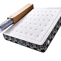 Matelas à ressorts indépendants de qualité hôtelière de luxe avec surmatelas en mousse à mémoire de forme, compressé et enroulable