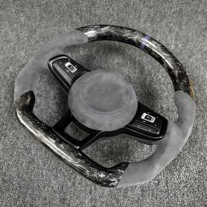 Volante de fibra de carbono forjado para Volkswagen Golf MK7 MK7.5 MK6 MK5 MK4 GTI Polo GTS GTD GTE R Passat r-line - Product Image 4