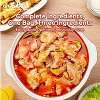 Base de soupe épicée au bœuf Xiaolongkan Qiaojiao en gros 166g – Base de bouillon de bœuf riche et assaisonnement pratique pour soupe instantanée