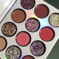 Palet Eyeshadow 12 Warna Matte Diamond Duochrome Vegan Pigmentasi Tinggi Riasan Organik Eyeshadow Matte Berpigmen Cokelat