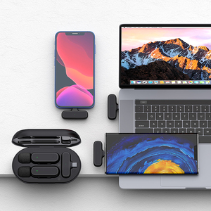 ไมโครโฟนไร้สายแบบหนีบปกเสื้อ K61 พร้อมกล่องชาร์จ สำหรับการถ่ายทอดสด วิดีโอ ถ่ายภาพ รายการสด สัมภาษณ์ และวิดีโอบล็อก - Product Image 3