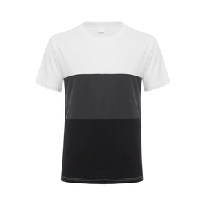 Camiseta de Hombre de Algodón Grueso con Bloques de Color, Costuras Reforzadas, Estilo Vintage Lavado, Diseño de Paneles Audaces, Uso Diario Duradero - Product Image 1