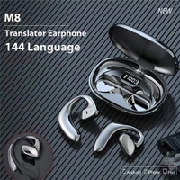 Traducteur vocal intelligent à réduction de bruit M8 Casque sans fil TWS Écouteurs de traduction en 144 langues