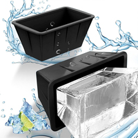 Moules à blocs de glace extra larges pour salle de bain Moules en silicone de qualité alimentaire réutilisables de 8lb pour les plongeons froids et les refroidisseurs