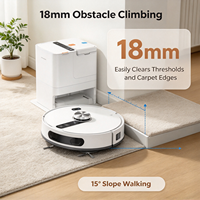 Robot aspirateur multi-étages avec navigation LDS, 10 cartes, aspiration 10000Pa, batterie 5200mAh, station de vidage automatique, serpillière rotative 8mm, application et Alexa