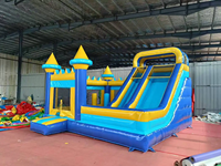 Château gonflable personnalisé en bâche PVC avec toboggan, souffleur, arc-en-ciel, modulaire, moderne, logo personnalisé, unisexe, KaiSheng KS-2-2 100-500KG