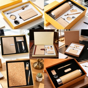 Ensemble <span class=keywords><strong>cadeau</strong></span> promotionnel <span class=keywords><strong>d</strong></span>'<span class=keywords><strong>entreprise</strong></span> personnalisé en gros, impression sérigraphique UV, matériau en bois, cadeaux <span class=keywords><strong>d</strong></span>'<span class=keywords><strong>entreprise</strong></span> écologiques et économiques - Product Image 2