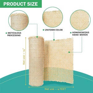 Rolo De Rede De Vime 1/2 Anyaman Rotan Gulungan Rotan Semi Dikelantang Grosir Dalam Kualitas Baik untuk Mebel Rotan Rotan - Product Image 2