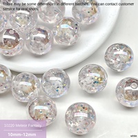 Perles à trou droit en résine électroplaquée effet Lune Froide, 12 mm, motif Météore Fantaisie, pour bijoux DIY
