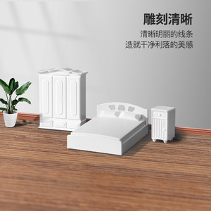 Modèle <span class=keywords><strong>de</strong></span> plan <span class=keywords><strong>de</strong></span> maison fait main, ensemble <span class=keywords><strong>de</strong></span> meubles simulés, petits ornements d'intérieur, tables et chaises à l'échelle 1:50 - Product Image 3