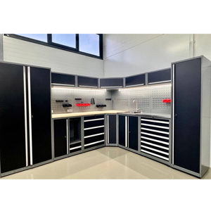 Nouveau design Armoires à outils combinées de stockage de garage Établi en métal pour atelier robuste Armoire de poste de travail de garage - Product Image 5