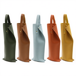 Quick Shipment PU Leather Wine Tote Bag in 5 Colors Whisky Bag for Party Supplies Promotional Item