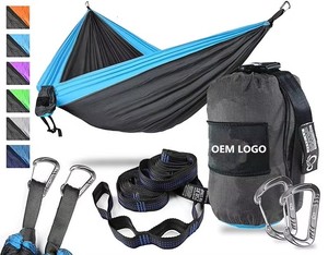 Hamac de camping en nylon de haute qualité pour la randonnée, le trekking et les voyages, simple et double, capacité de charge de 200 kg, toutes saisons - Product Image 1