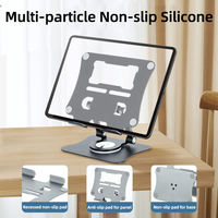 Meilleure vente support réglable de haute qualité pour tablette PC en alliage d'aluminium support pliable portable à rotation de 360 degrés matériau en silicone