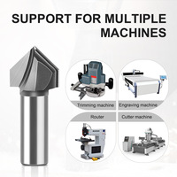 12mm Shank Router Bits 90 ° V Type Rainurage et Coupe Cutter Bit Utilisation sur Machine De Gravure Routeur Cutter Outils De Travail Du Bois