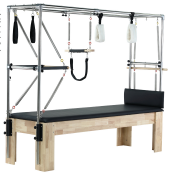Pilates Cadillac de Aleación de Aluminio con Reformer, Muelles Alemanes, Cuero de Microfibra, Torre Completa de Aleación de Aluminio y Esponja EVA