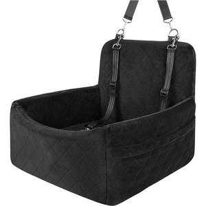 Coussin de transport pour chien gris 45x45x40cm, siège de voyage sécurisé pour animaux, housse de siège arrière - Product Image 2