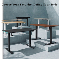 Table de bureau électrique ergonomique réglable en hauteur avec moteur unique pour position assise ou debout
