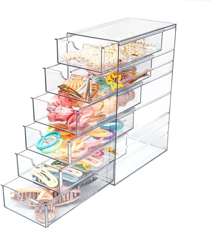 Clear Acrylic 6 Drawer Storage Organizer