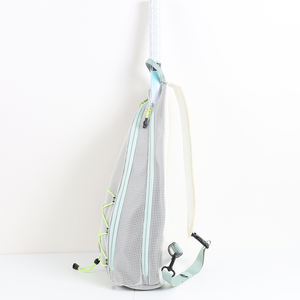 Bolso Bandolera Deportivo Gris CHANGRONG <span class=keywords><strong>con</strong></span> Detalles en Verde Neón, Almacenamiento Multicapa y Panel Trasero Transpirable para Tenis, Gimnasio y Viajes Diarios - Product Image 3