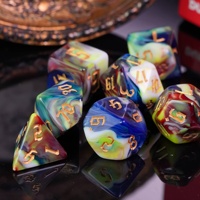 Pour Udixi Logo personnalisable RPG donjons et Dragons dés acryliques polyédriques 4 couleurs dés polyédriques en plastique mélangés