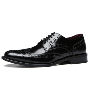 Chaussures décontractées pour hommes en cuir véritable léger, sculptées, antistatiques, antidérapantes, résistantes à l'usure, respirantes, désodorisantes, pour le bureau, les affaires et les mariages - Product Image 6