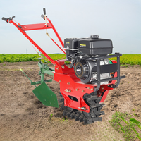 Motoculteur multifonctionnel mini à essence/diesel, désherbeur, semoir à maïs, micro-cultivateur à chaîne à rail unique