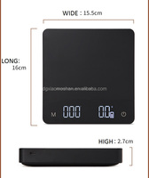 Timbangan Kopi Digital Elektronik ABS 3kg 0.1g Laris Manis dengan Timer, Baterai Lithium, dan Tutup